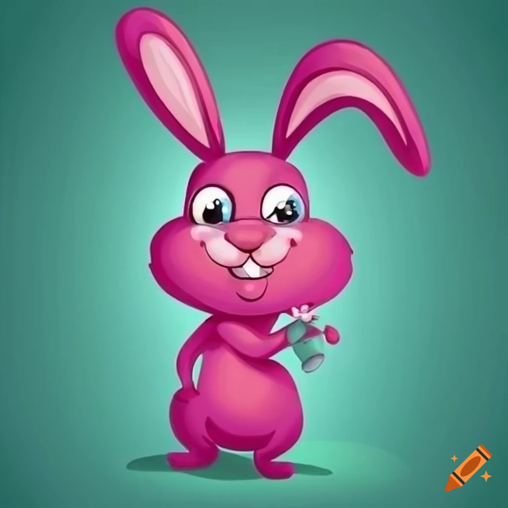 Silly cartoon bunny