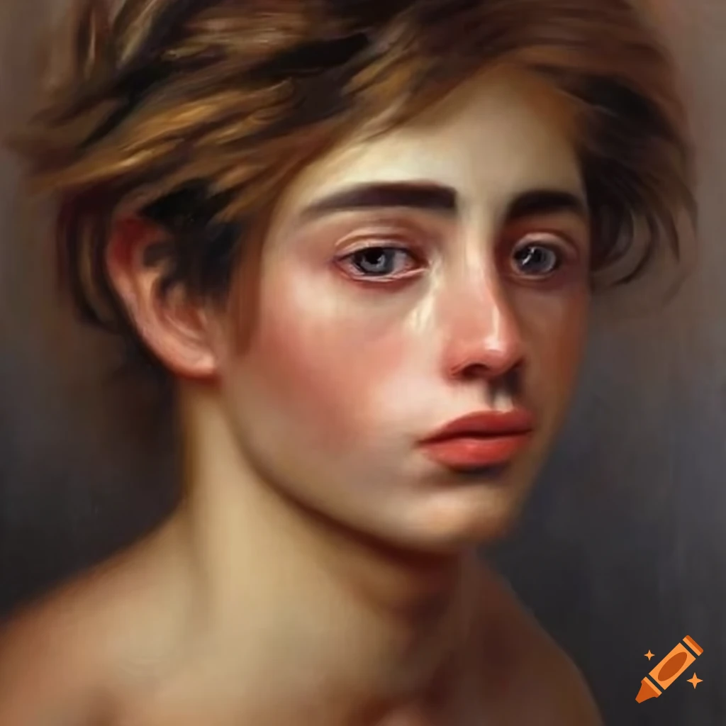 Young tarzan character in wolf pelt clothes, high detail in studio