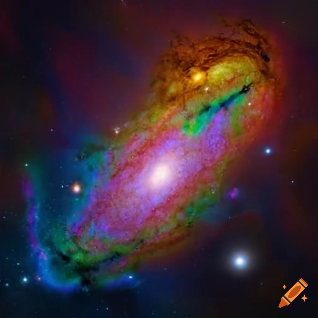 rainbow colored galaxies