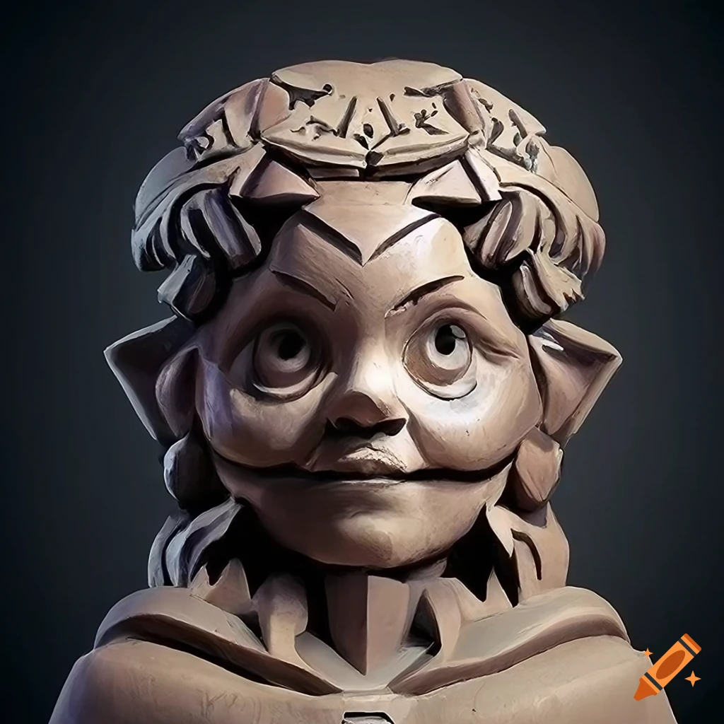 Detailed sculpture inspired by zelda game on Craiyon