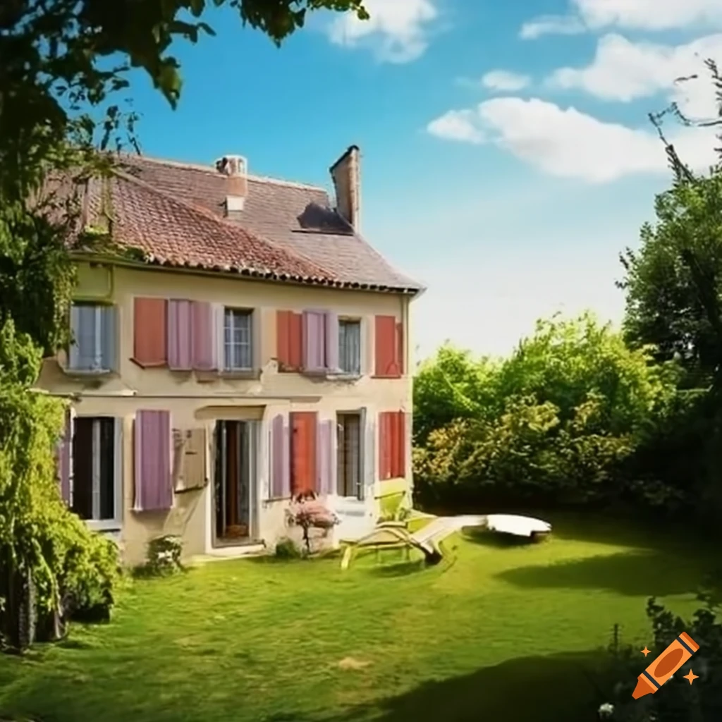 picture of a house on the flowered coast