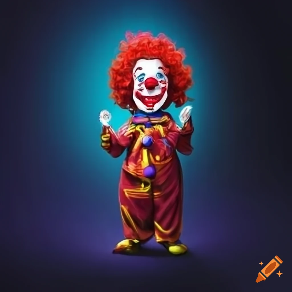 illustration of a clown with a developer hat