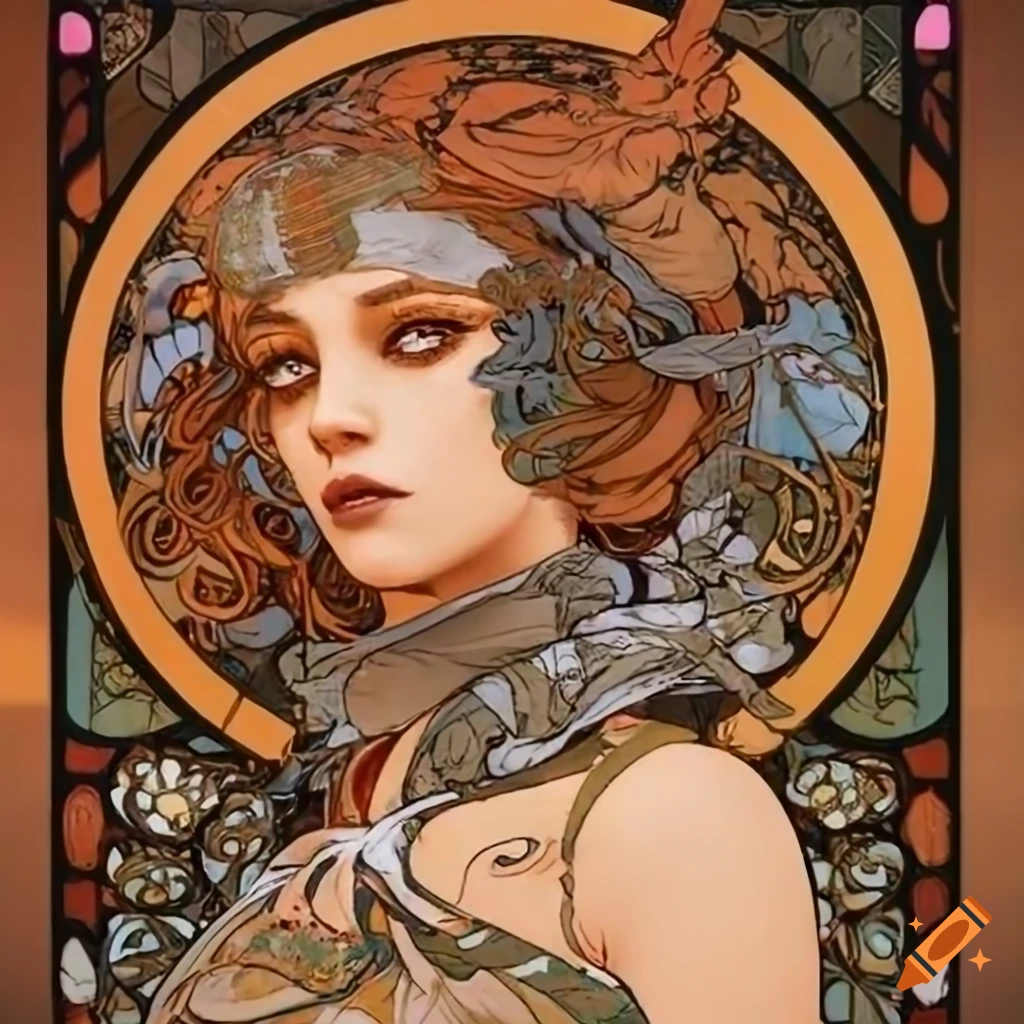 Portrait of a cyberpunk gipsy with space armor