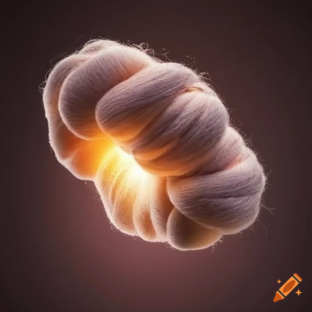 Silk fibers transforming into a light bulb on Craiyon