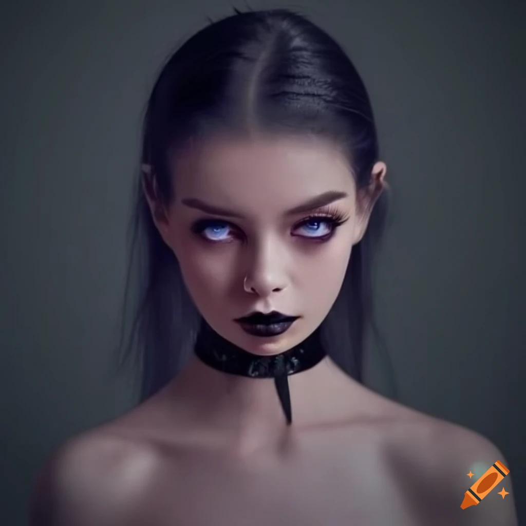 portrait of a beautiful woman with violet eyes