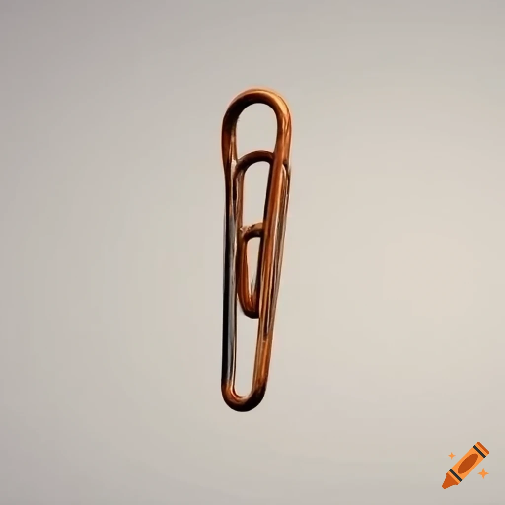 Rusty and dented paper clip on Craiyon
