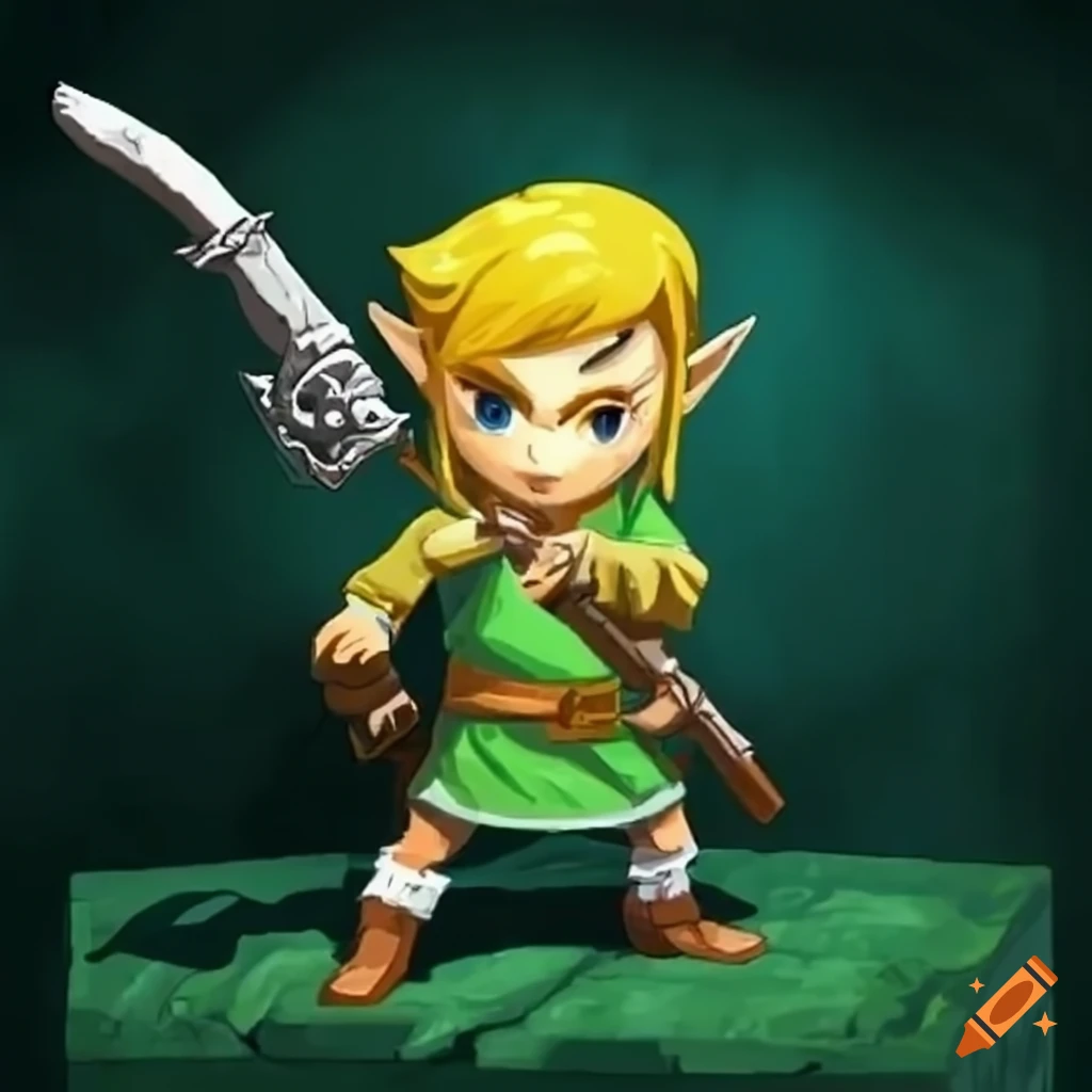 Link from zelda ocarina of time in gta style