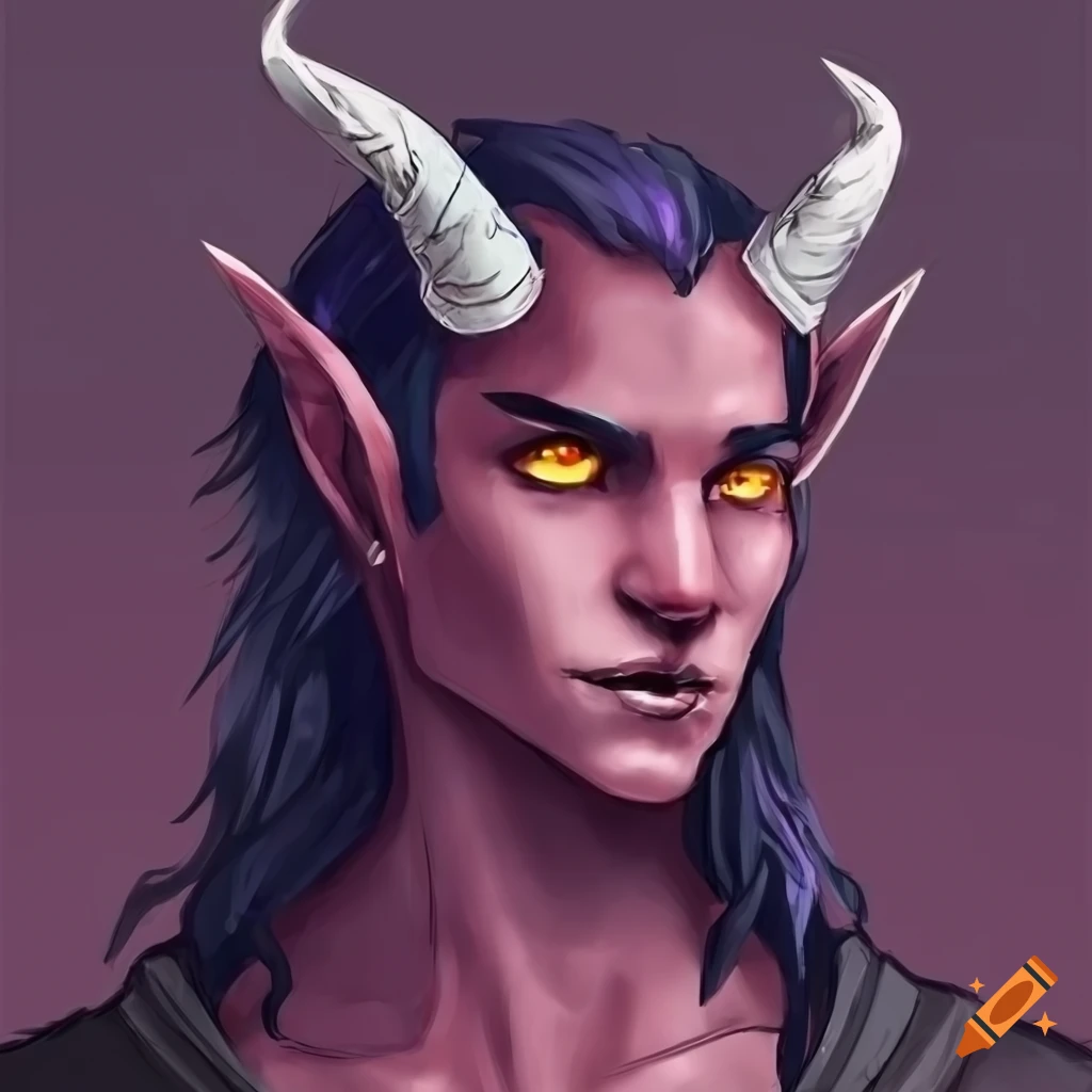 golden-seal444: Half orc tiefling with shadowy hair and golden eyes