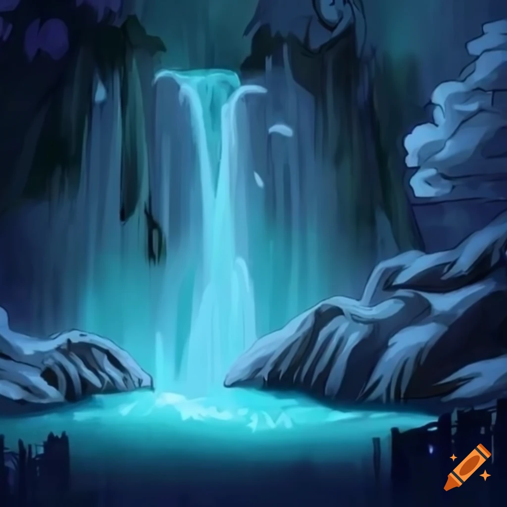 Waterfall scene from undertale
