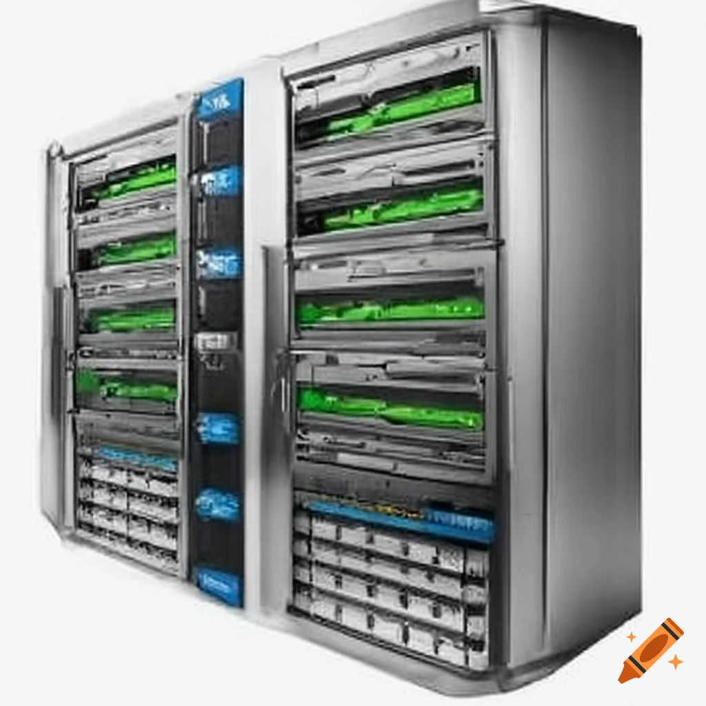 close-up of numerous servers in a data center