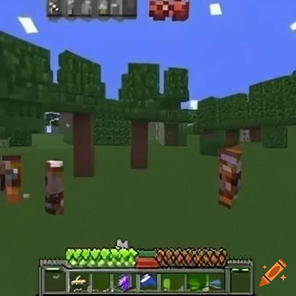 Minecraft Split screen Multiplayer Gameplay On Craiyon