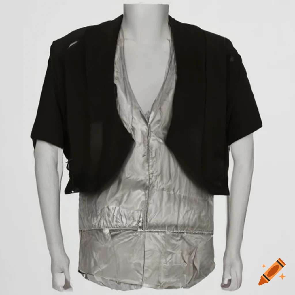 photo of Martin Margiela menswear with duct tape accents