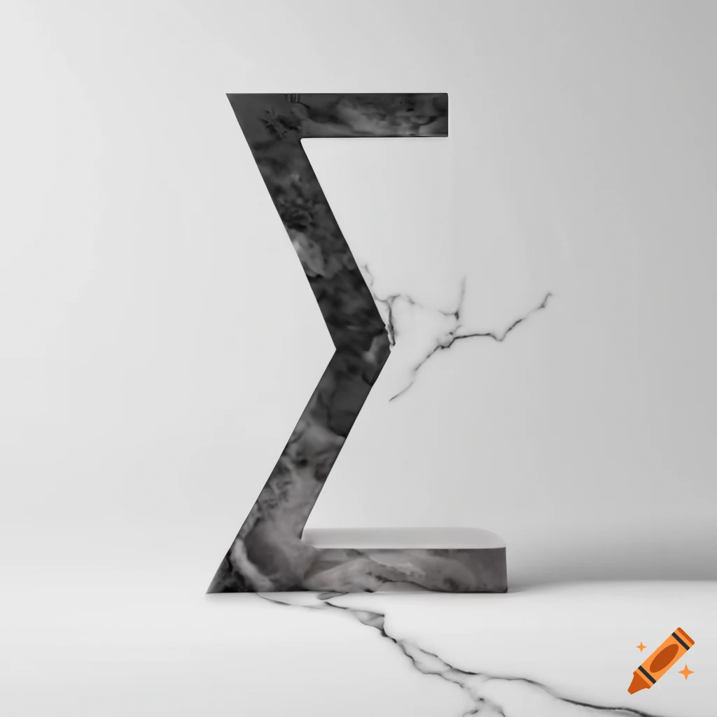 white marble letter engraving