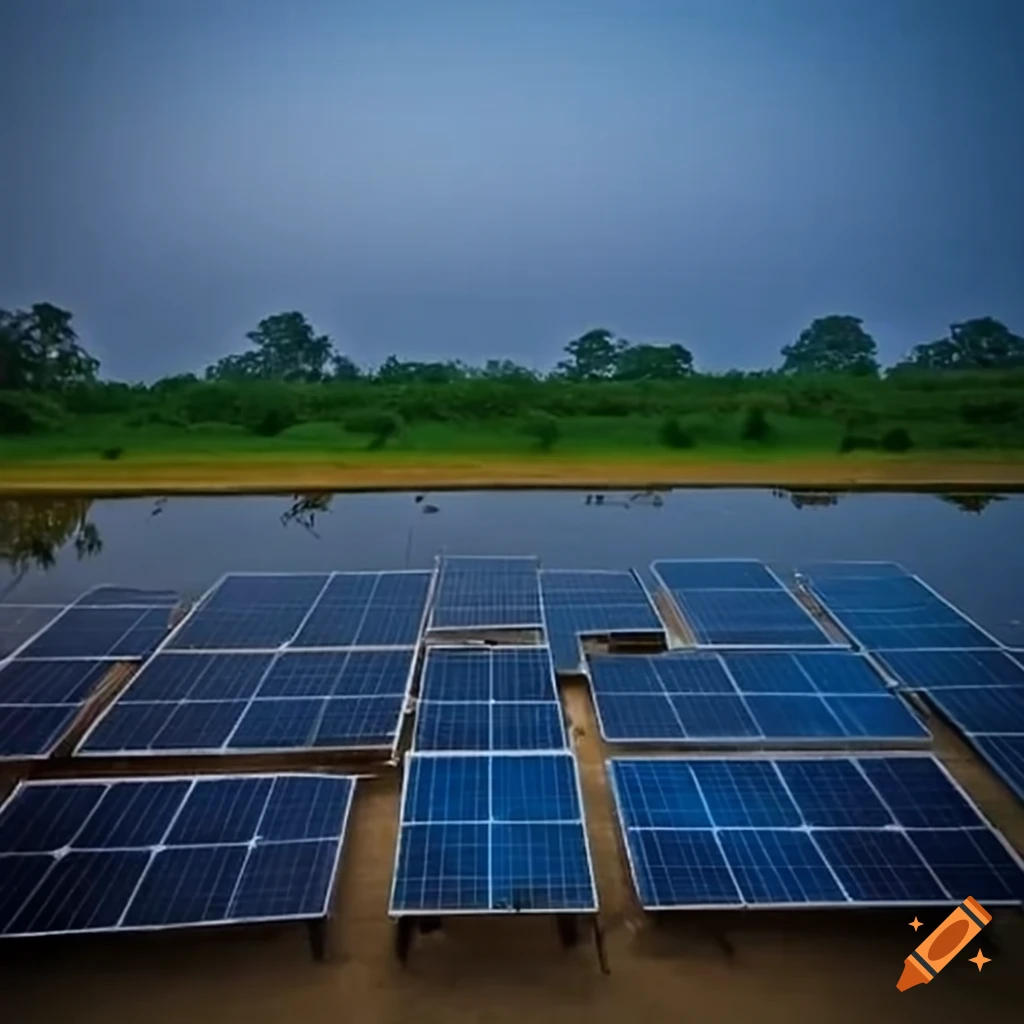 Solar Panel Installation On An Aqua Farm In India On Craiyon