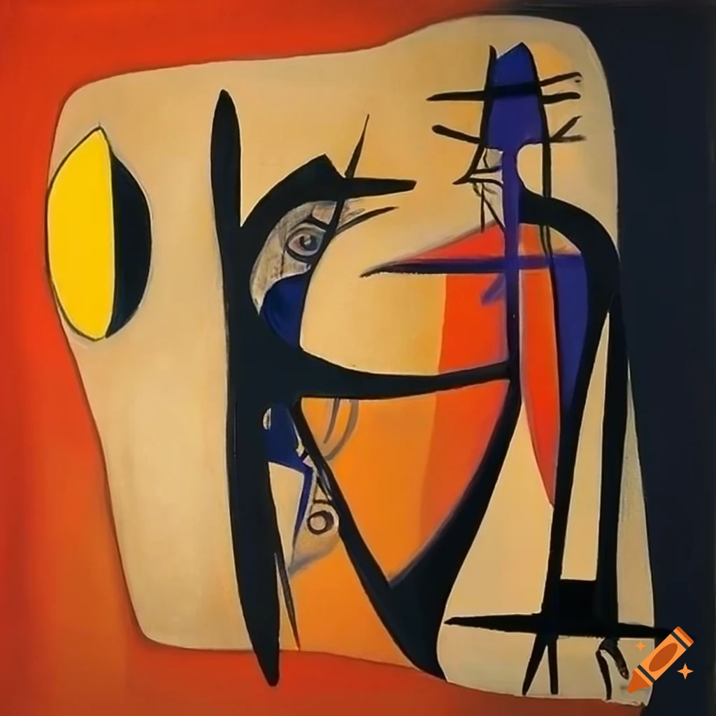 Abstract artwork of geometrical figures by wifredo lam on Craiyon