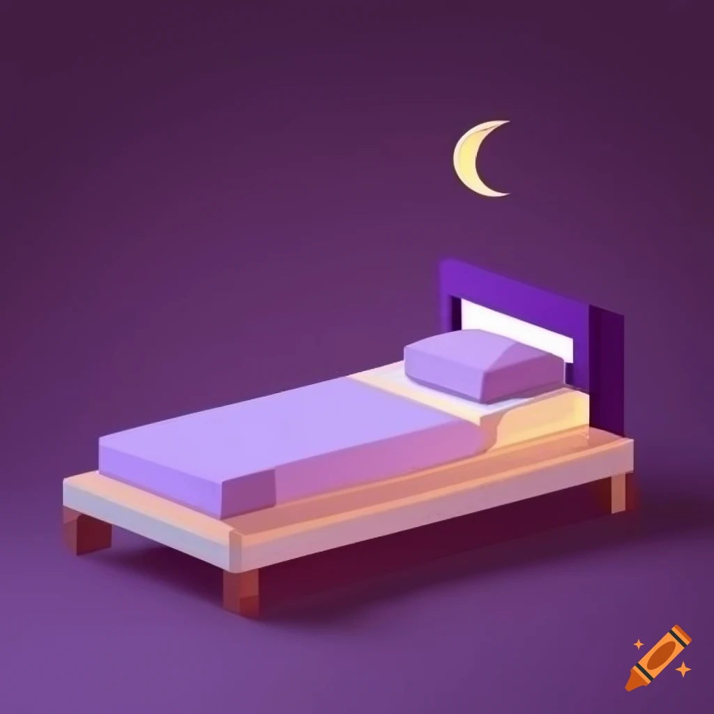 Isometric moonthemed bedroom interior on Craiyon