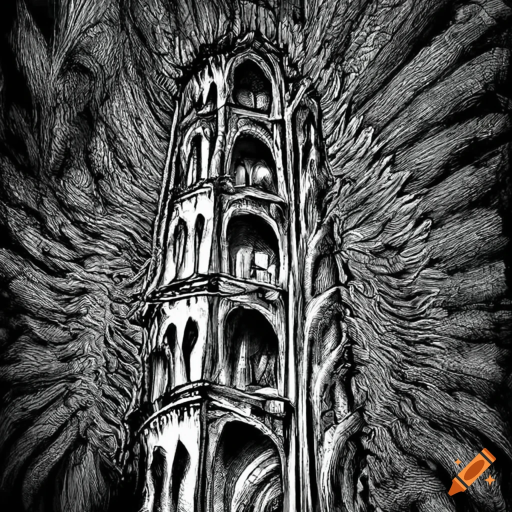 surrealist-black-and-white-tower-illusions-artwork-on-craiyon