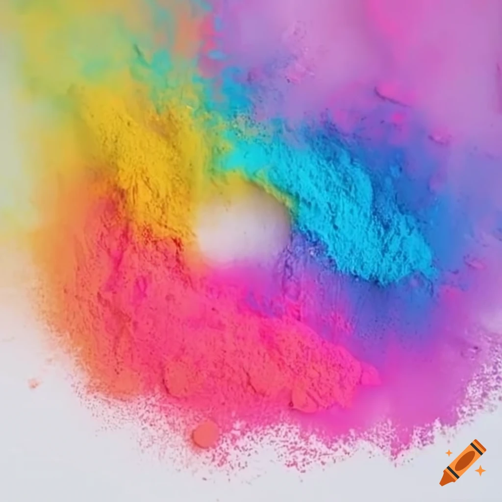 colorful powder forming an infinite symbol