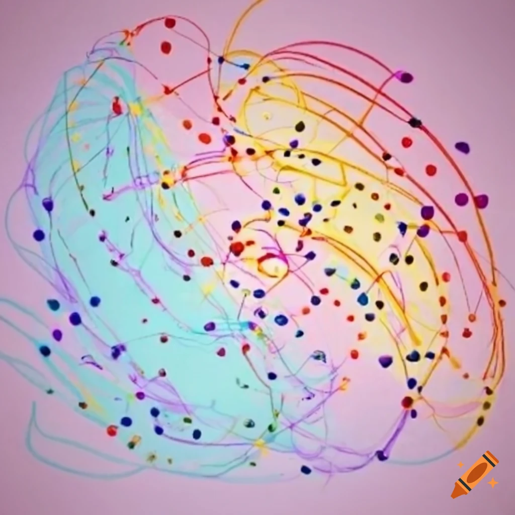 abstract representation of scattered lines