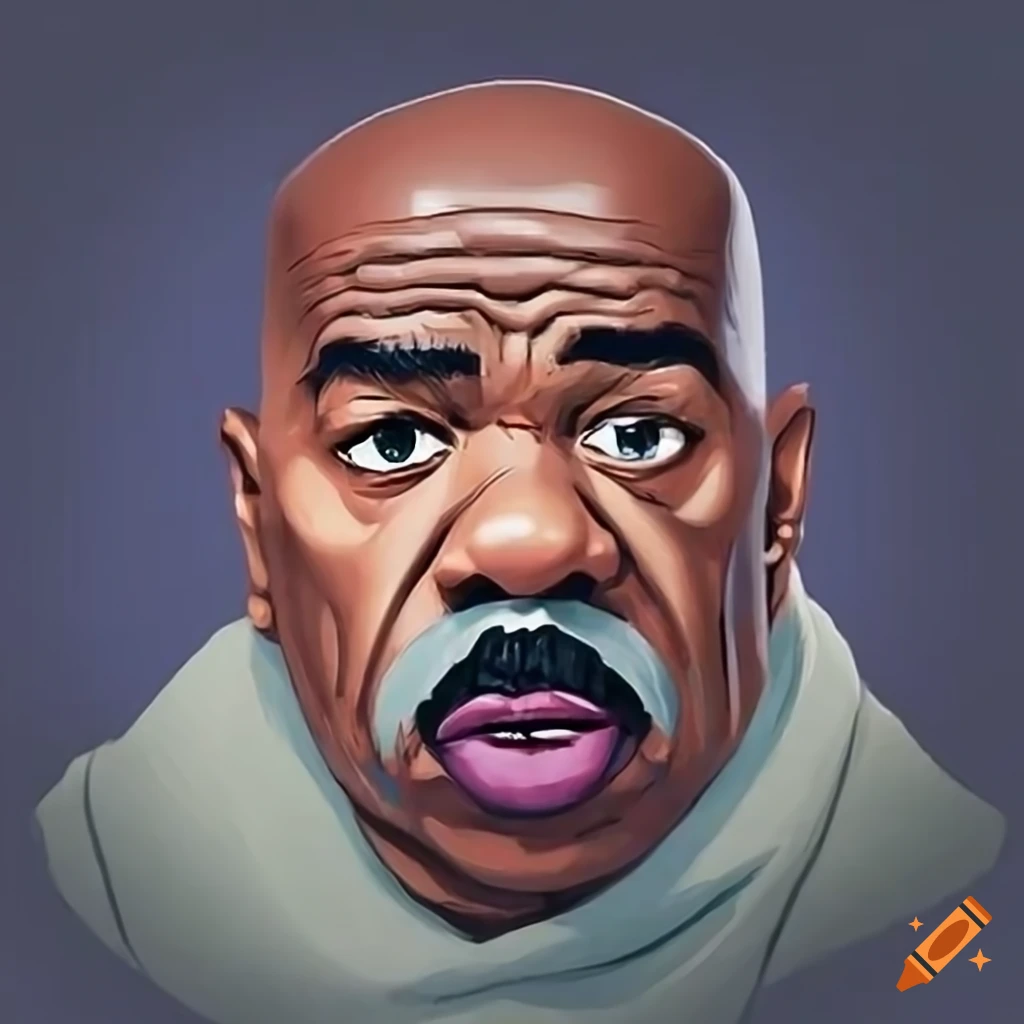 Image of steve harvey with a sad expression on Craiyon