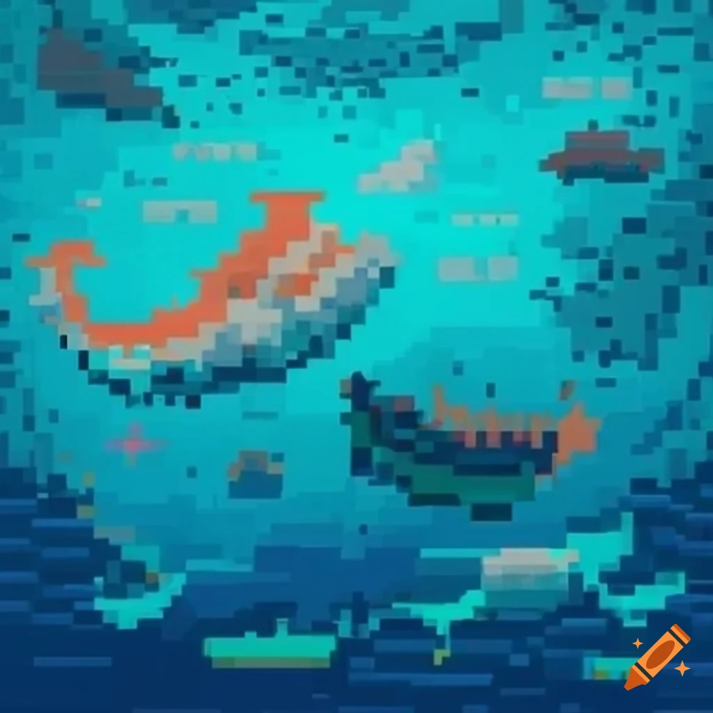 pixelated-art-of-the-sea-on-craiyon