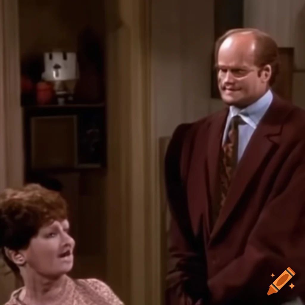 Funny episode of frasier with spooky grin on Craiyon
