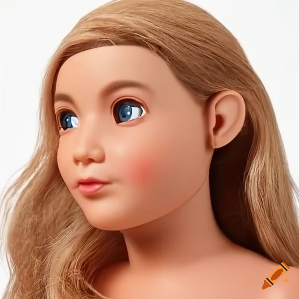 Portrait of a woman with dolllike features