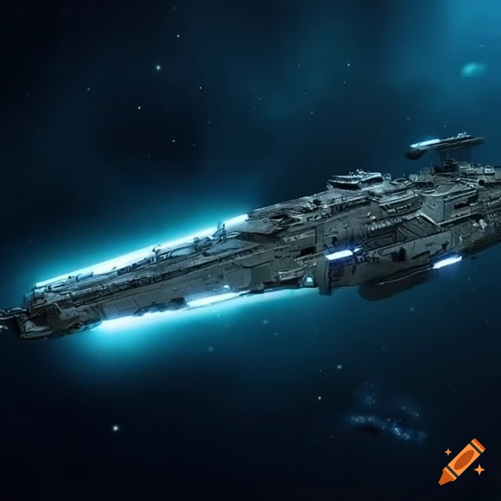Future Sci-fi Space Battleship Spaceship in the Universe Material Picture  Stock Illustration - Illustration of distant, background: 275154667