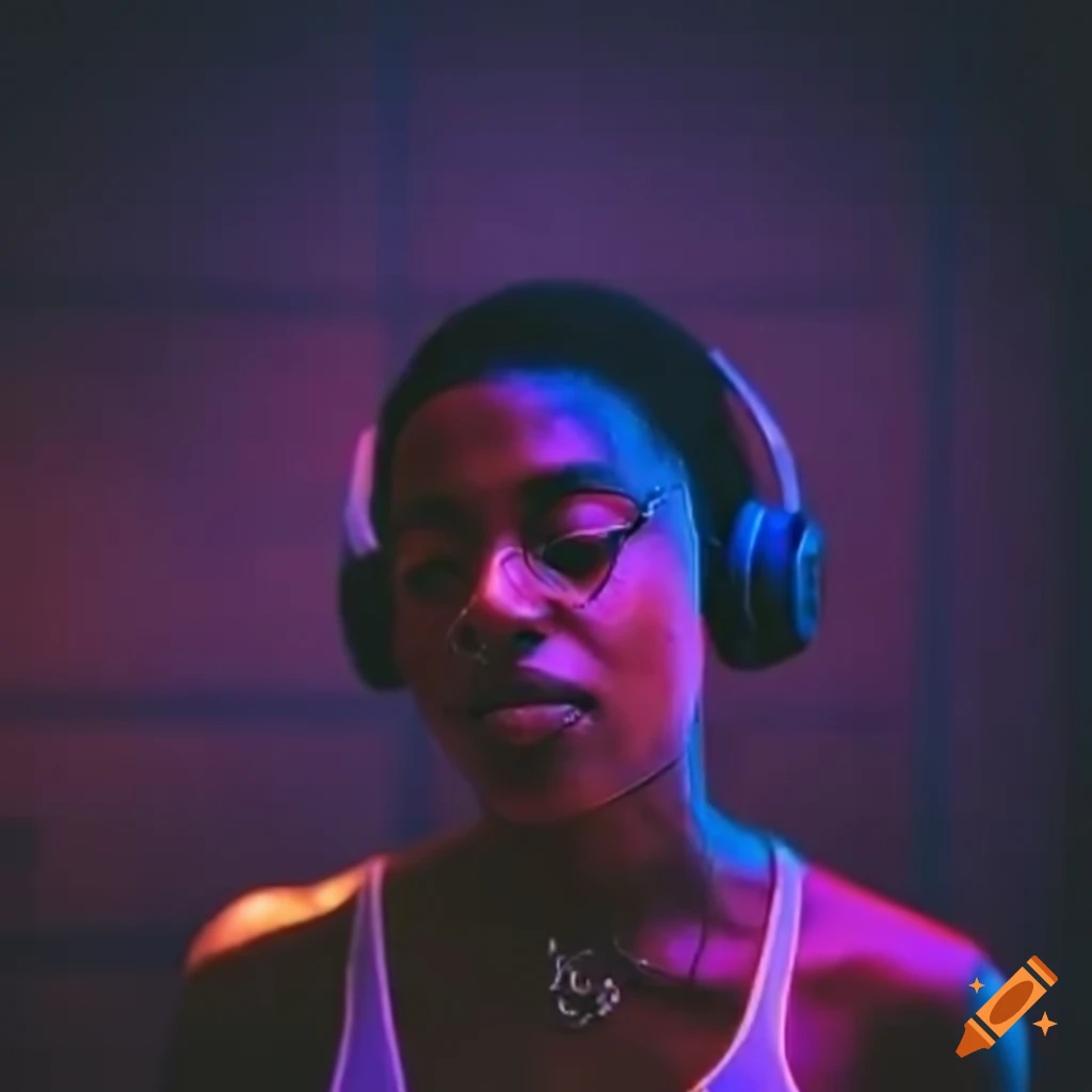 person-with-headphones-and-nose-piercing-in-neon-lights-on-craiyon
