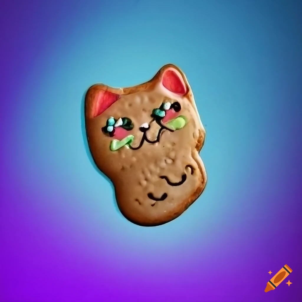 Cat biscuits with paw stamp