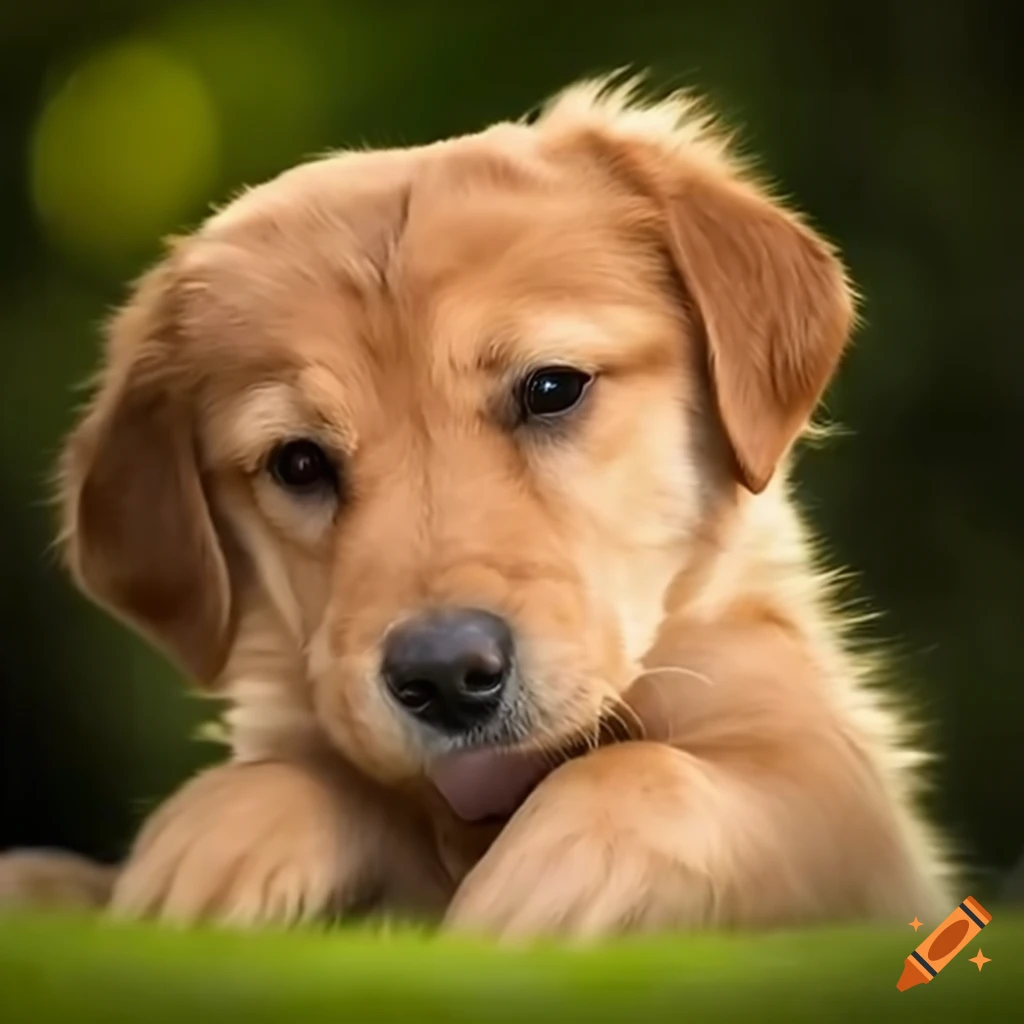 adorable golden retriever puppy with a cute expression
