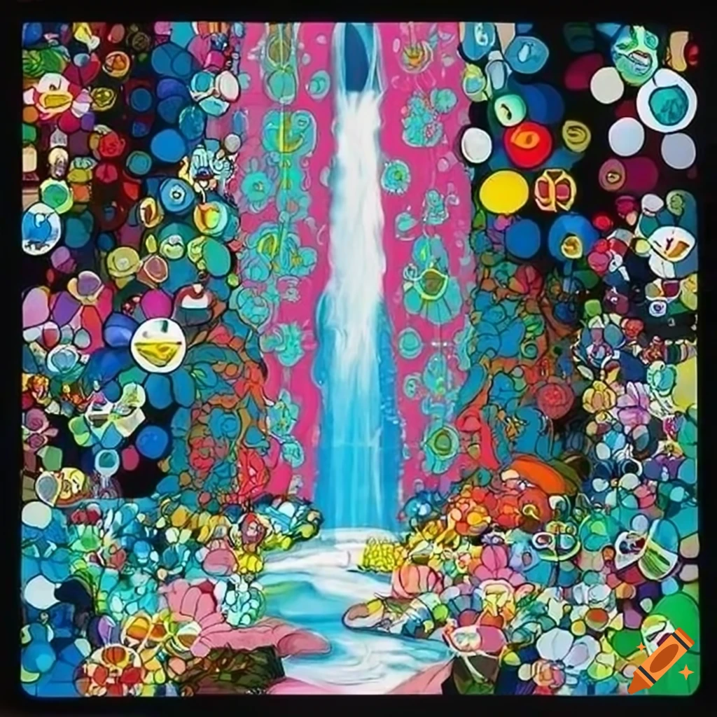 Collaborative art piece featuring steall waterfall