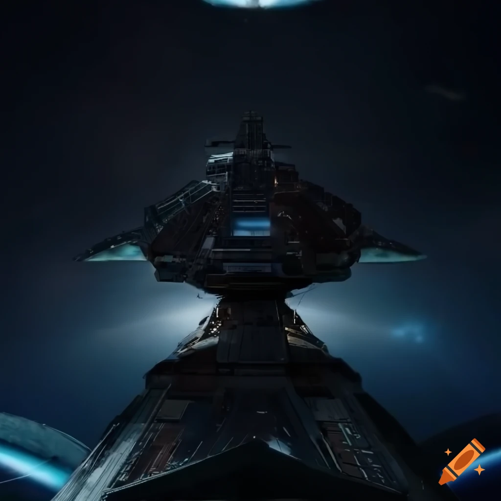 realistic starship takeoff in vibrant colors