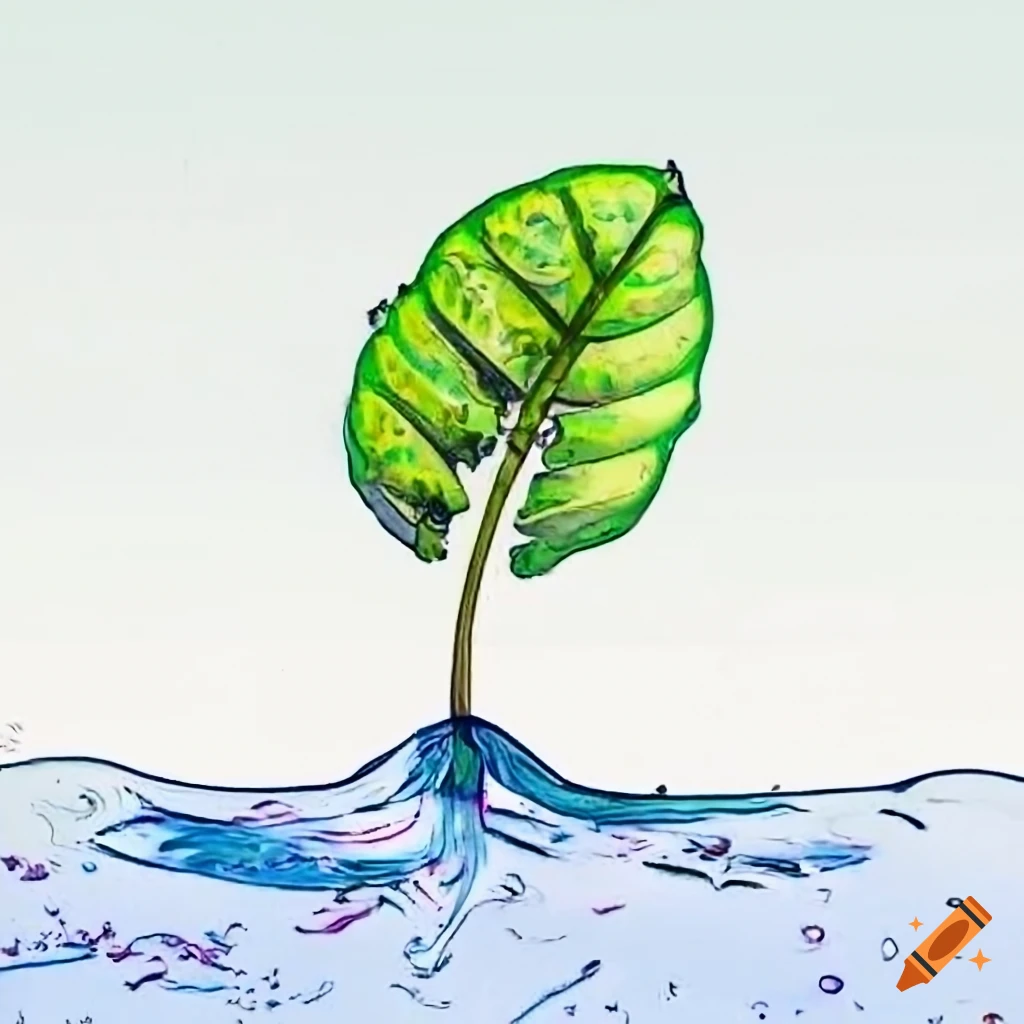 illustration of a plant with labeled water pressure levels