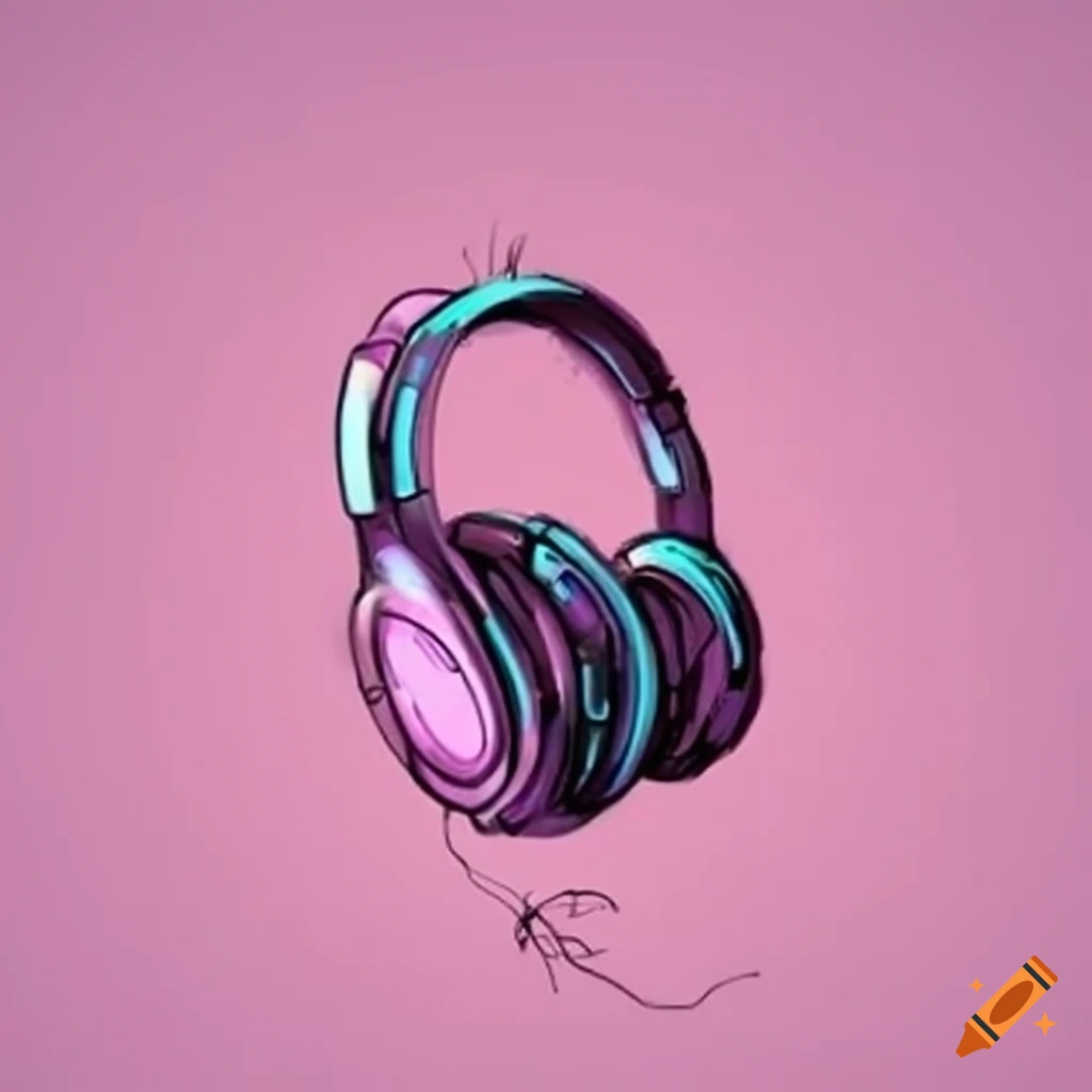 futuristic headphones with 'good vibes good sounds' text