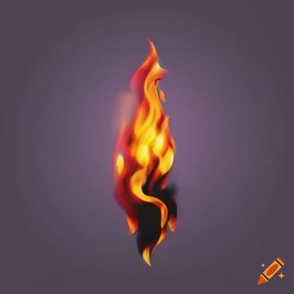 realistic fire logo in 8k resolution