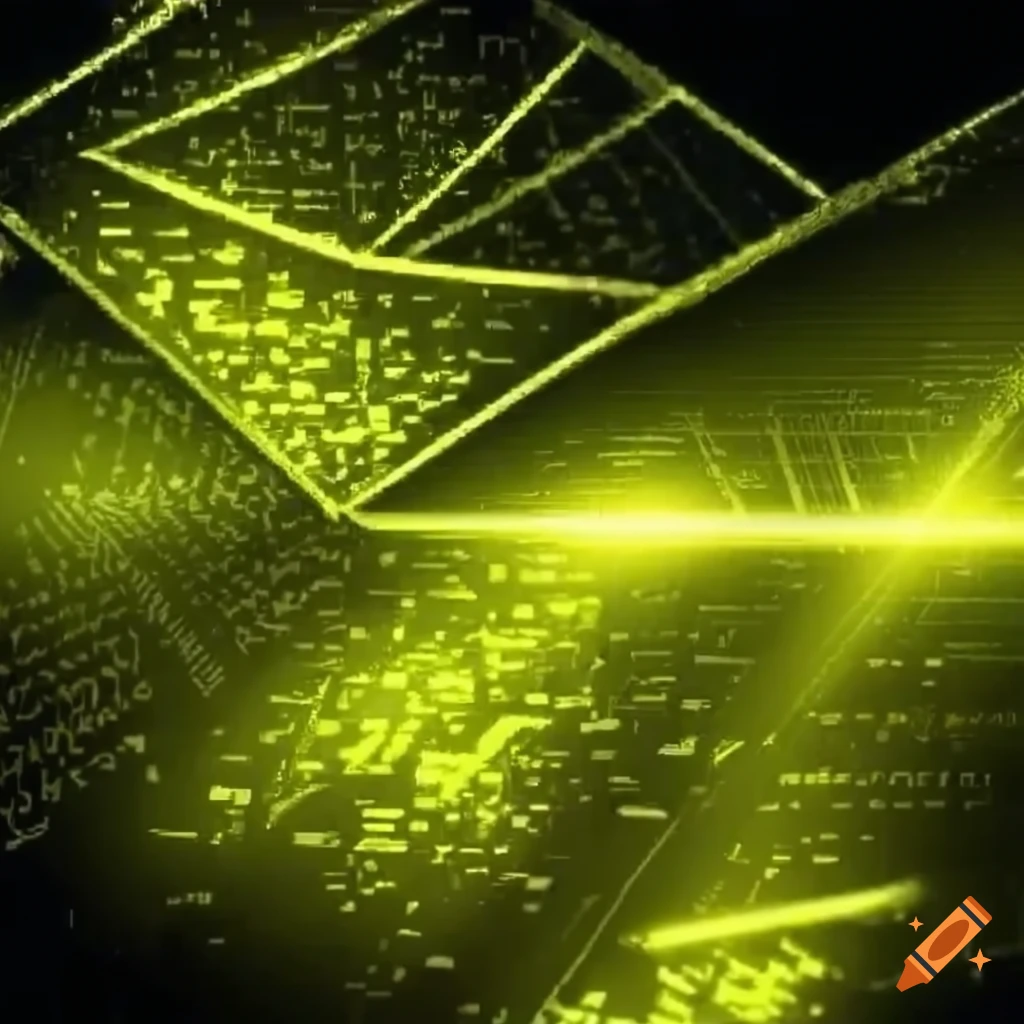 Golden matrix code on Craiyon