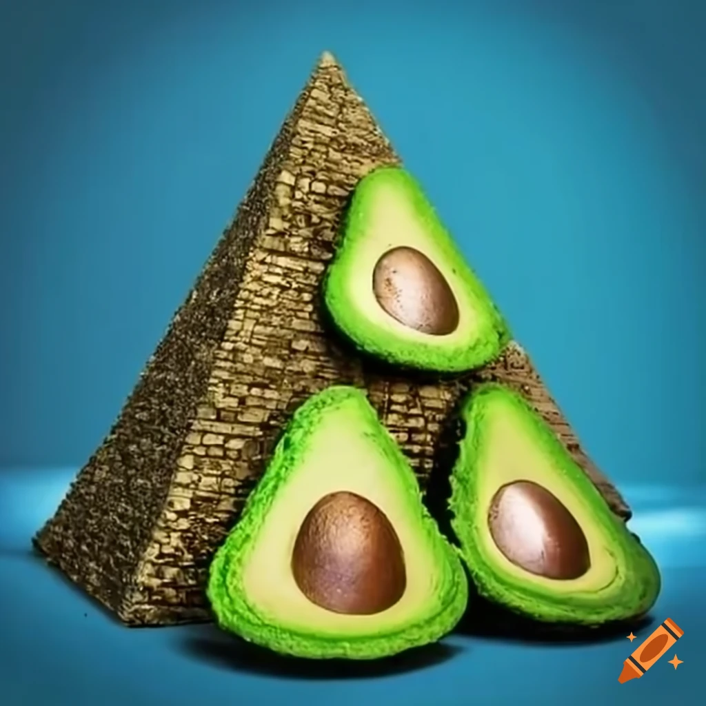 Avocado pyramid in havana street on Craiyon