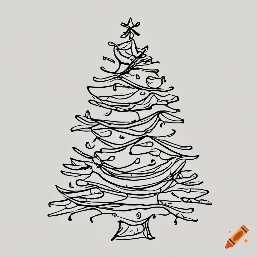 Xmas Tree Drawing Images - Drawing Skill-anthinhphatland.vn