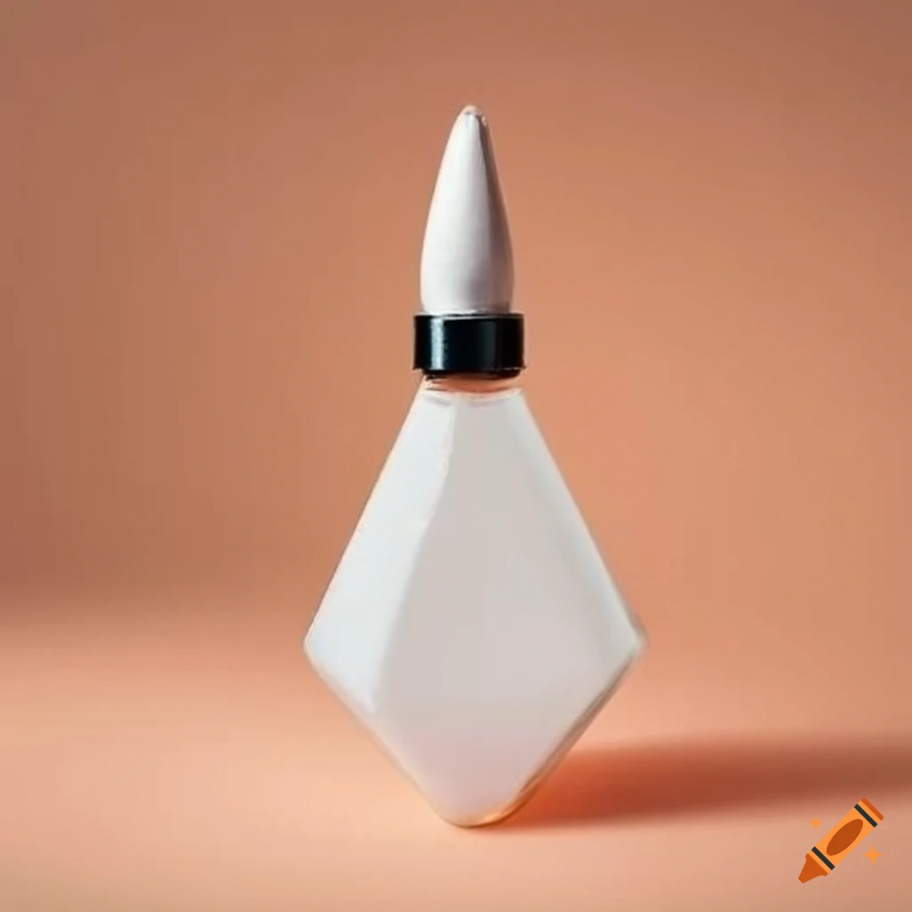 white glass bottle filled with precious hair oil