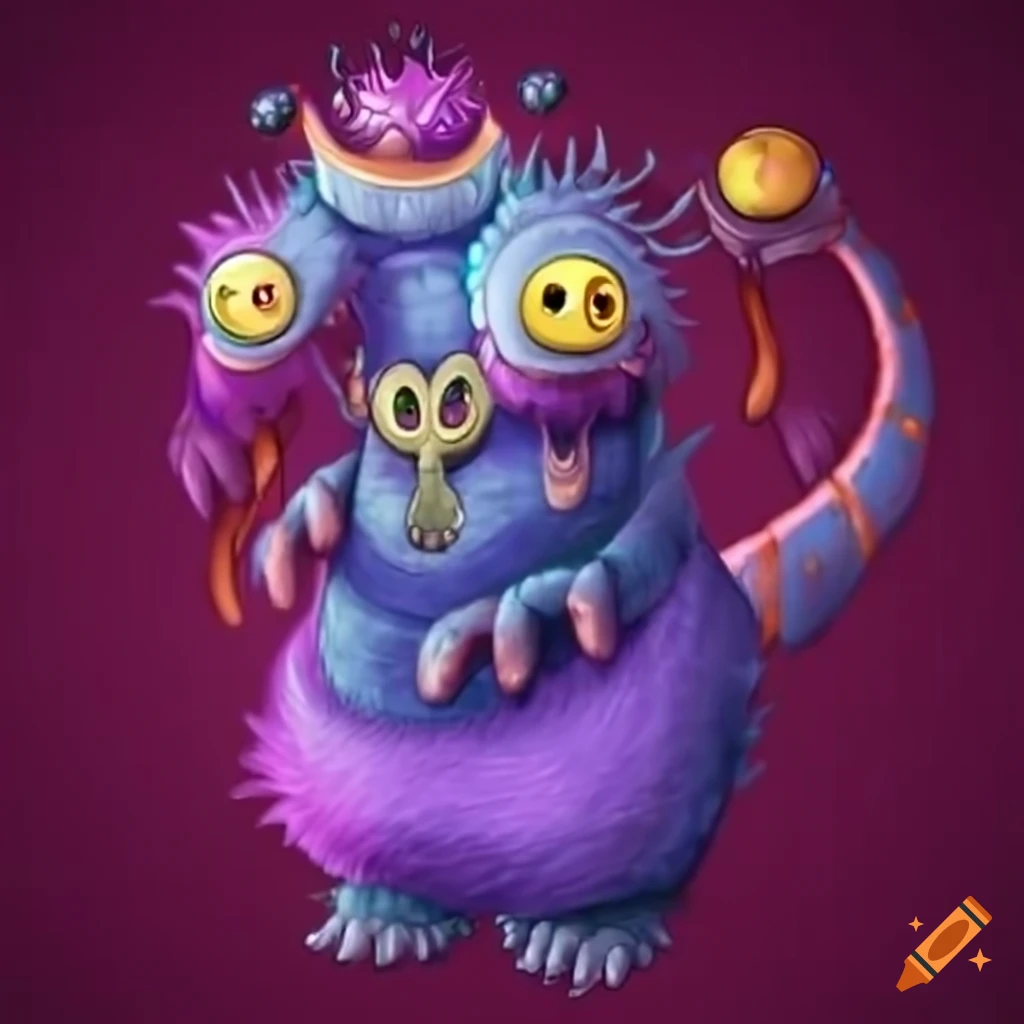 Anime monster from my singing monsters on Craiyon