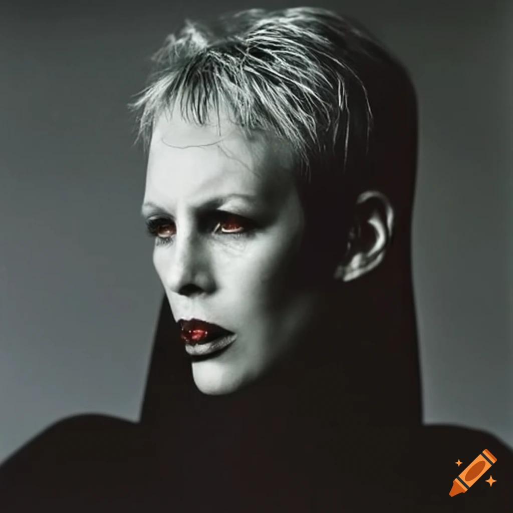 Jamie lee curtis as a creepy vampire on Craiyon