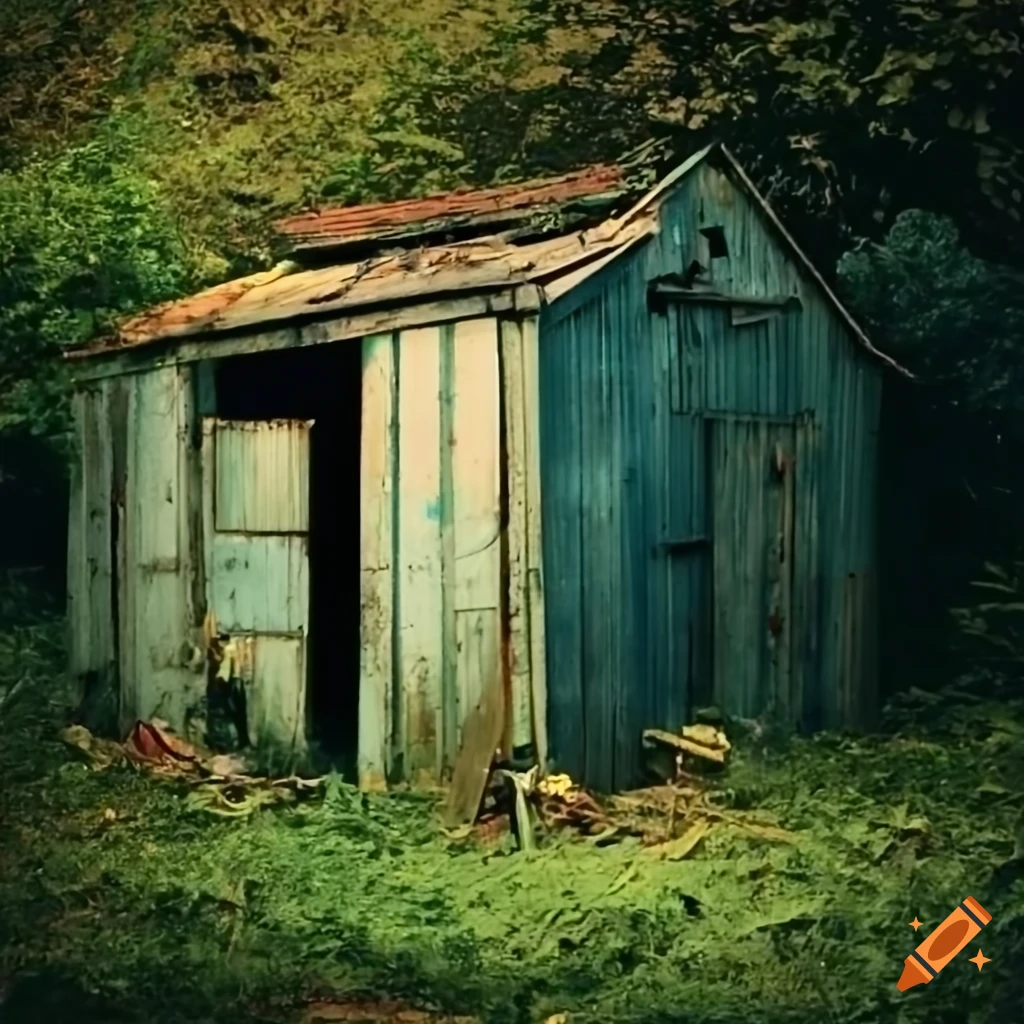 Photo of an abandoned workers shed on Craiyon