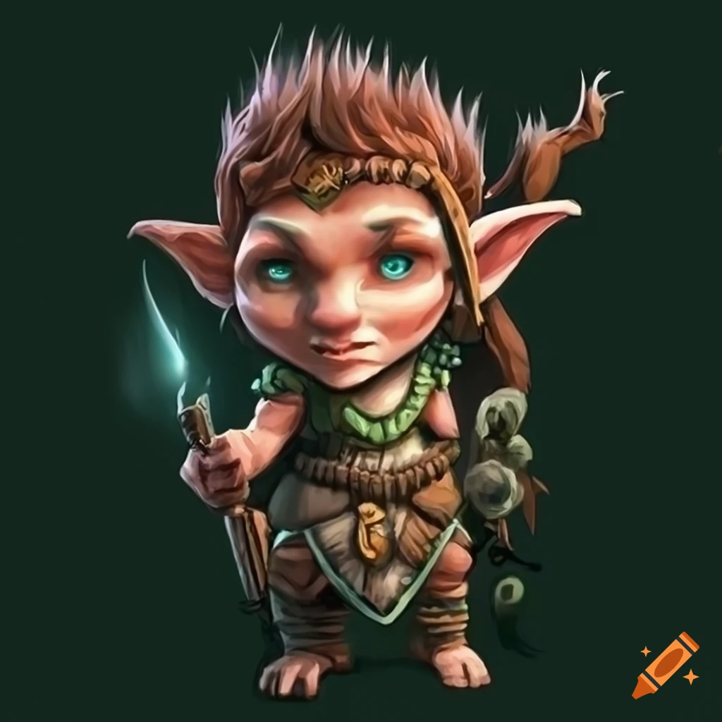 illustration of a gnome druid