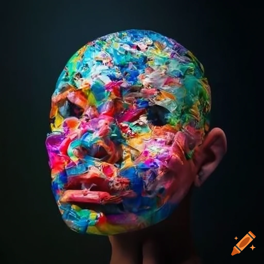 artwork highlighting plastic waste