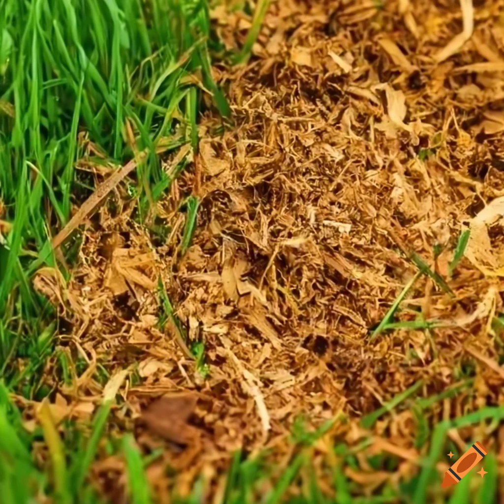 Grass covered in oil and sawdust on Craiyon