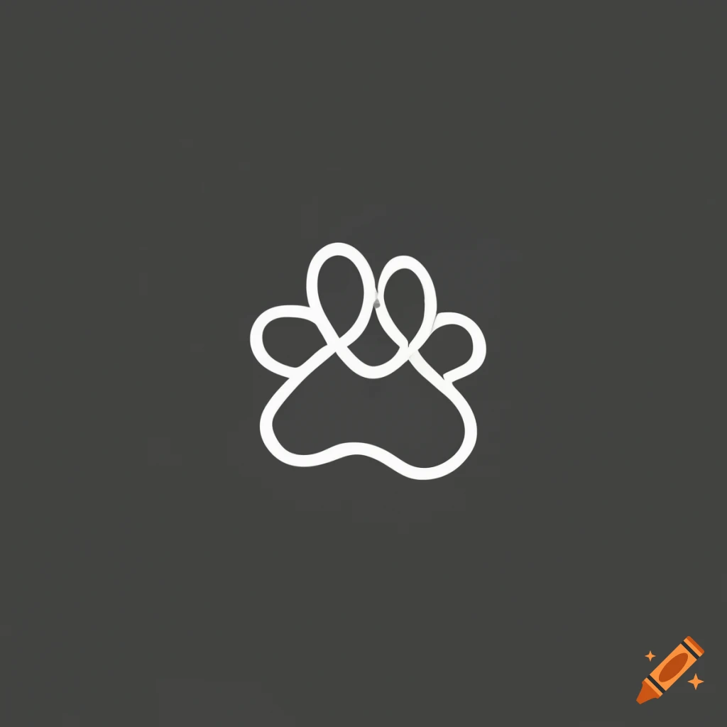 Celtic-inspired paw print logo design
