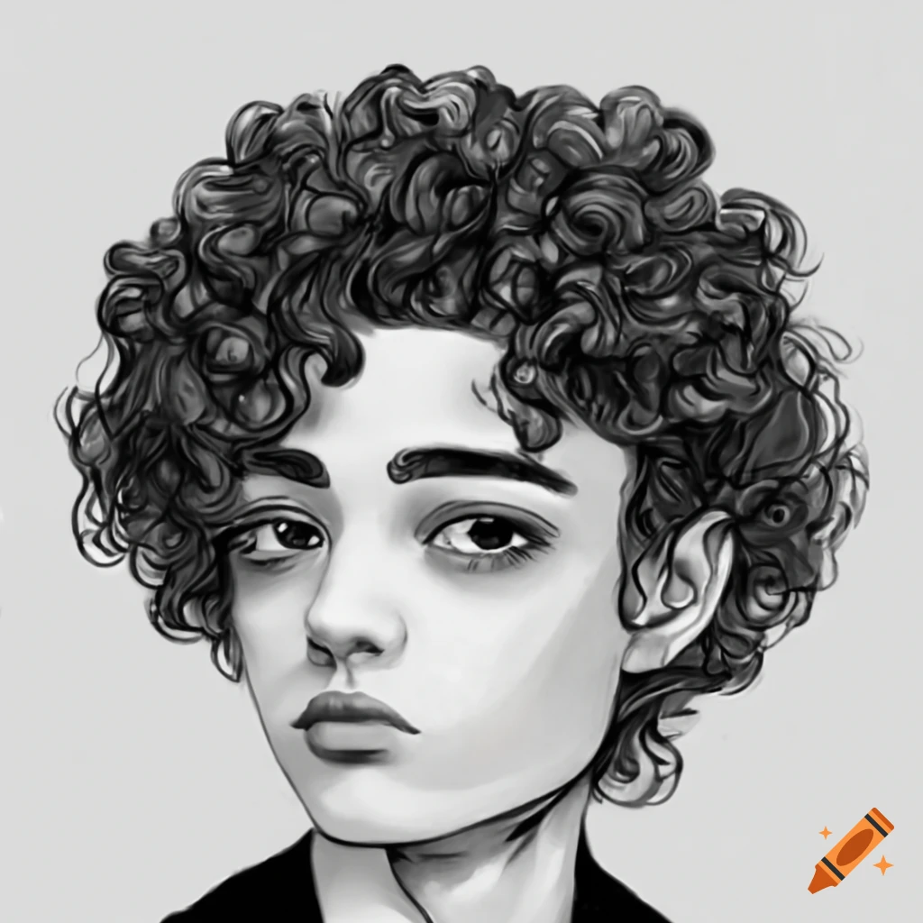 Portrait Of A Young Man With Curly Brown Hair And Brown Eyes On Craiyon