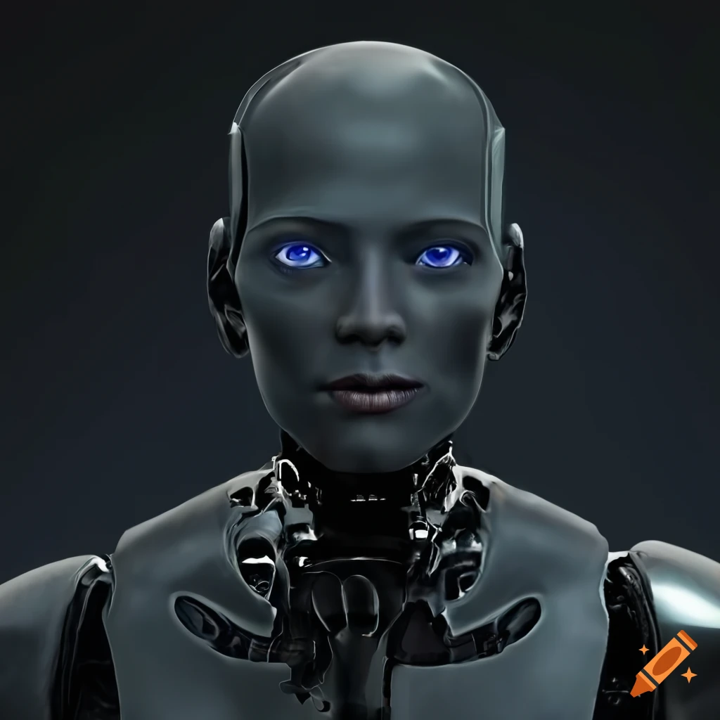photo of a realistic robot android