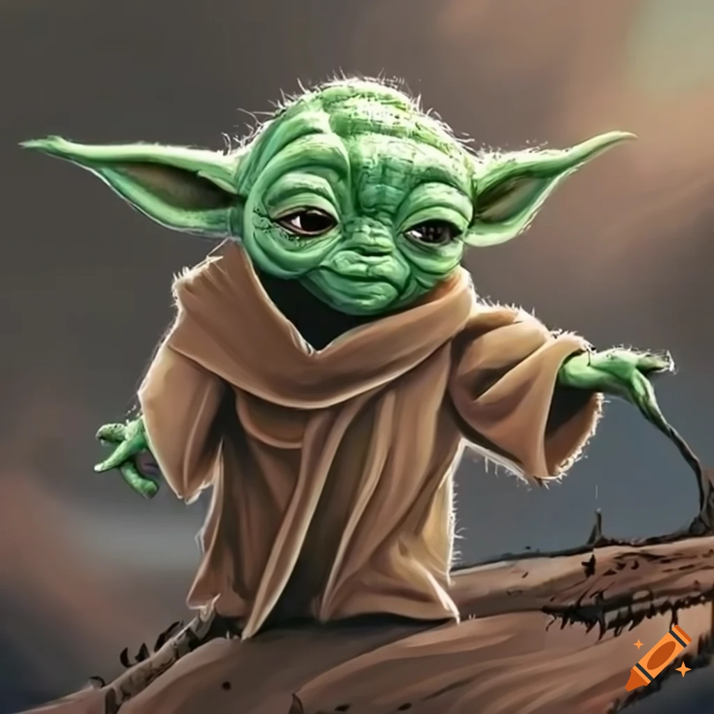 young Yoda searching in Dagobah